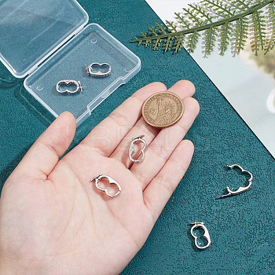 6Pcs Rack Plating Brass Micro Pave Cubic Zirconia Twister Clasps ZIRC-UN0001-08P-1