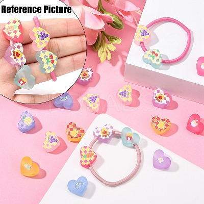 Autumn Theme Transparent Printed Acrylic European Beads LS-MACR-XCP0001-26A-1