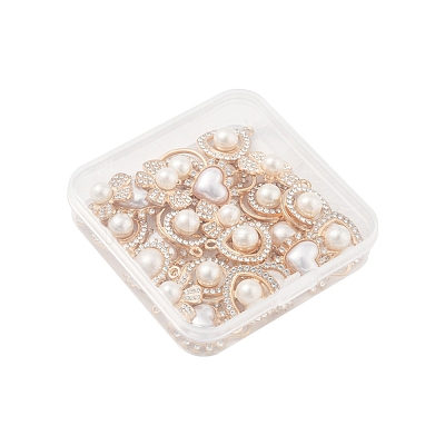 25Pcs 5 Styles Alloy Rhinestone Charms FIND-FS0003-53-1