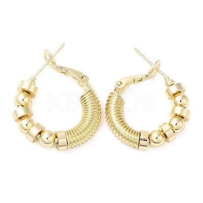 Punk Style Brass Hoop Earrings EJEW-A102-05G-1