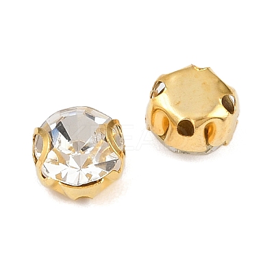 Flat Round Sew on Rhinestone Montee Beads STAS-B107-01C-01G-1
