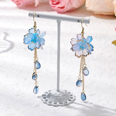 Flower Dangle Earrings EJEW-TA00636-1