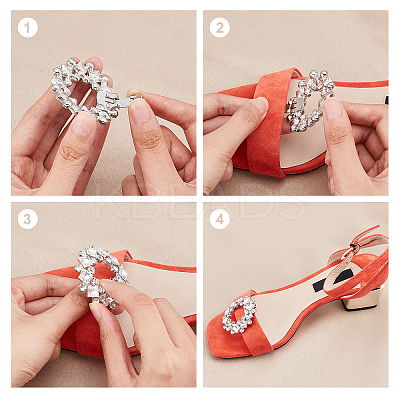 AHADEMAKER 2Pcs Detachable Flower Shoe Decoration AJEW-GA0004-28-1