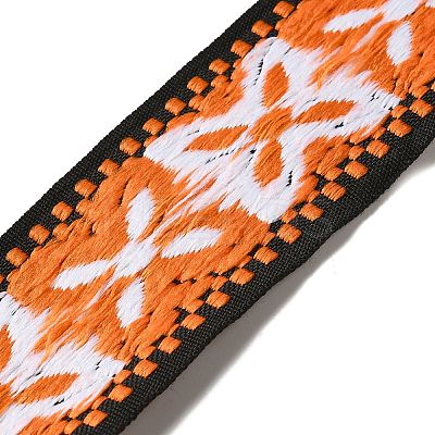 10 Yards Ethnic Style Embroidery Polyester Ribbons OCOR-XCP0002-19-1