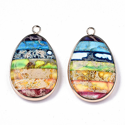 Natural Regalite/Imperial Jasper/Sea Sediment Jasper Pendants X-G-S359-192-1