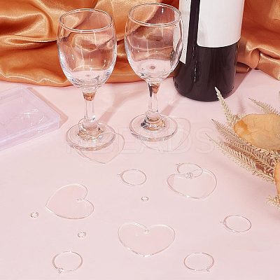 DIY Heart Wine Glass Charms Making Kits DIY-SC0021-51-1