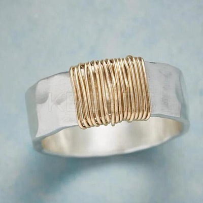 Zinc Alloy Wire Wrapped Finger Rings for Women FS-WG4DD4C-03-1