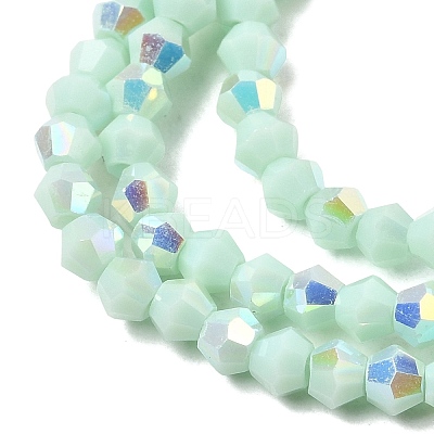 AB Color Plated Opaque Glass Beads Strands GLAA-G127-02K-1