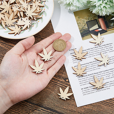 60Pcs Wood Pendants WOOD-FH0002-30C-1