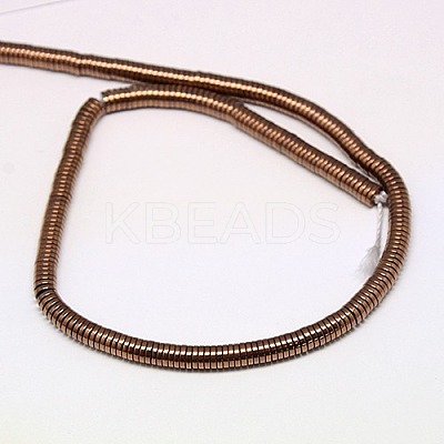 Electroplate Non-magnetic Synthetic Hematite Beads Strands G-J164A-3mm-01-1