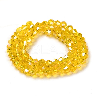 Transparent Electroplate Glass Beads Strands LS-EGLA-A039-T6mm-B22-1