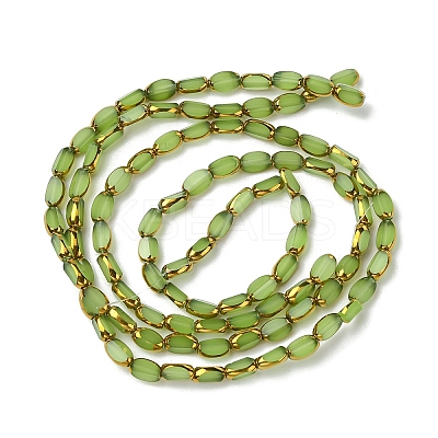 2 Strands Electroplate Opaque Color Glass Beads Strands EGLA-YW0005-26H-1