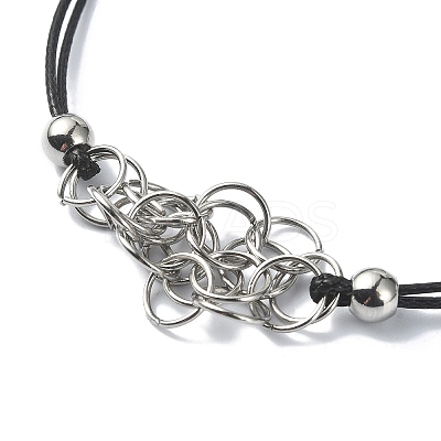 304 Stainless Steel Macrame Pouch Bracelet Making for Stone Holder AJEW-JB01193-01-1