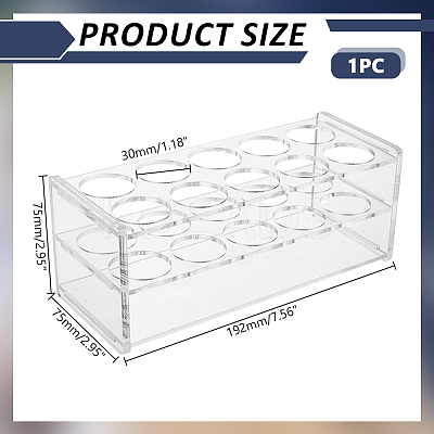 10 Hole Glass Multi-Use Cylinder Tube Display Racks AJEW-WH0596-418C-1