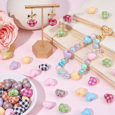 50Pcs Opaque Acrylic Beads OACR-SP0002-03-1