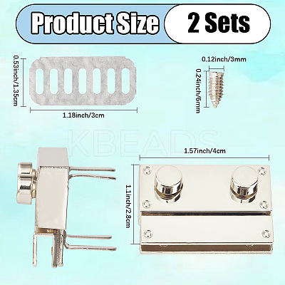 Zinc Alloy Twist Bag Lock Purse Catch Clasps PURS-WH20003-001P-1
