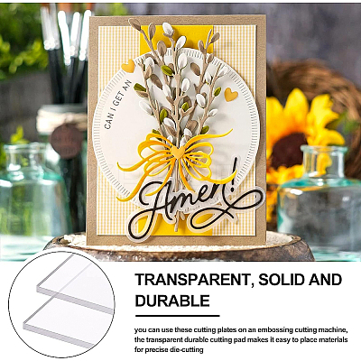 Transparent Acrylic Plates DIY-WH0016-54A-1