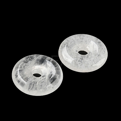 Natural Quartz Crystal China Safety Buckle Pendants G-B052-09-1