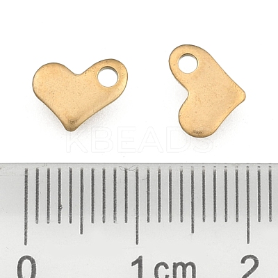 Ion Plating(IP) 304 Stainless Steel Heart Charms STAS-F075-21-1
