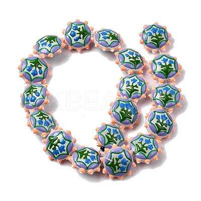 Baking Paint Glass Enamel Beads LAMP-K039-34J-1