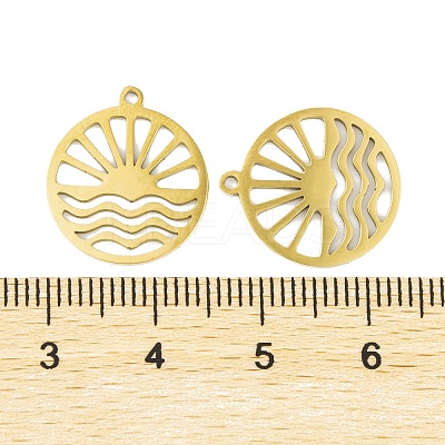 5Pcs 201 Stainless Steel Pendants LS-STAS-M056-01A-G-1