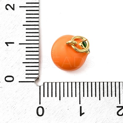 Brass Enamel Charms X-KK-P303-06B-G-1