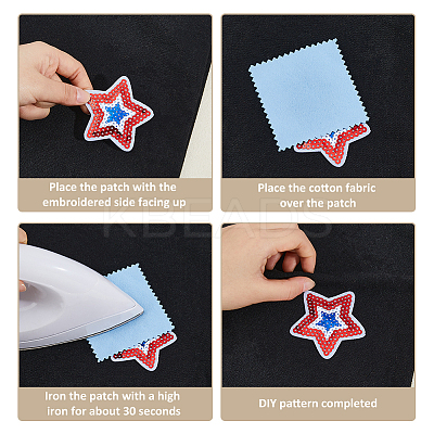 15Pcs 3 Styles Handicraft Beading Felt Appliques PATC-FH0001-24-1