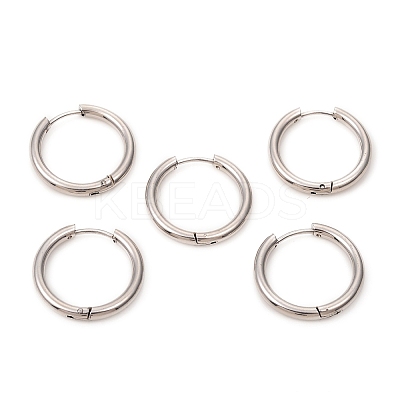 Tarnish Resistant 201 Stainless Steel Huggie Hoop Earrings LS-EJEW-L250-01E-P-1