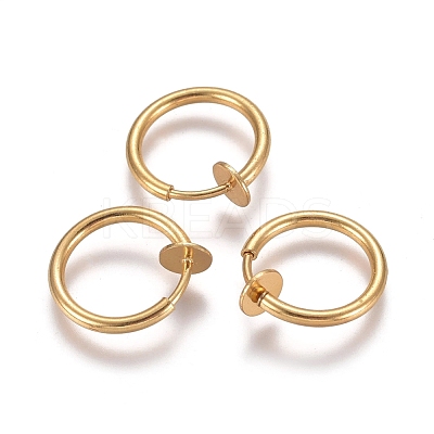 304 Stainless Steel Clip-on Earring Findings STAS-M274-026G-1