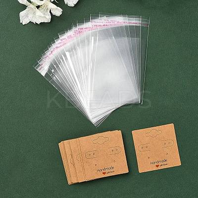 30Pcs Square Paper Earring Display Cards EDIS-YW0001-06A-1