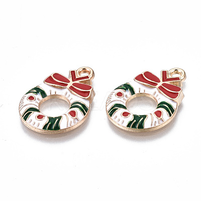 Eco-Friendly Alloy Enamel Pendants X-ENAM-Q437-071-NR-1