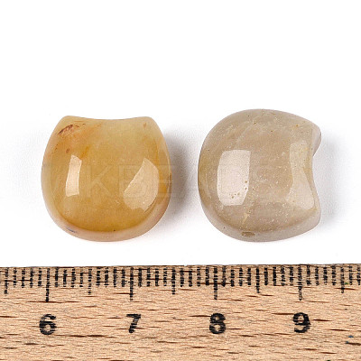 Natural Topaz Jade Cat Head Shape Beads G-T144-05H-1