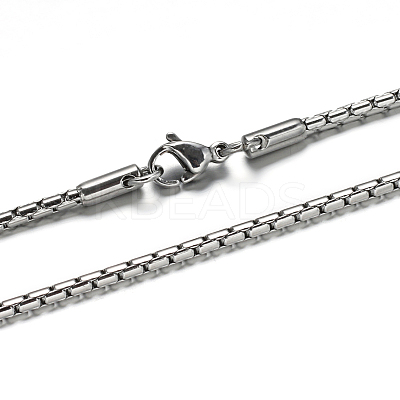 Tarnish Resistant 304 Stainless Steel Boston Link Chain Necklaces NJEW-I074-17-1