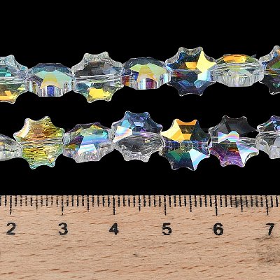 Electroplate Transparent Glass Beads EGLA-H112-04AB-01-1