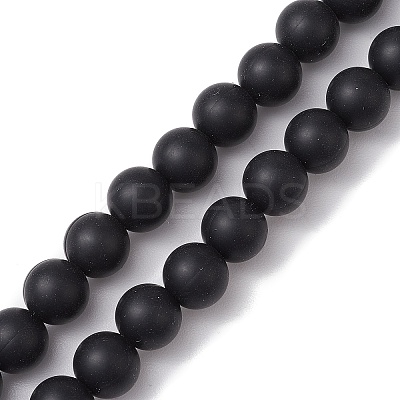 Round Silicone & Resin Evil Eye Beads Name Card Necklace Lanyard NJEW-JN05095-01-1