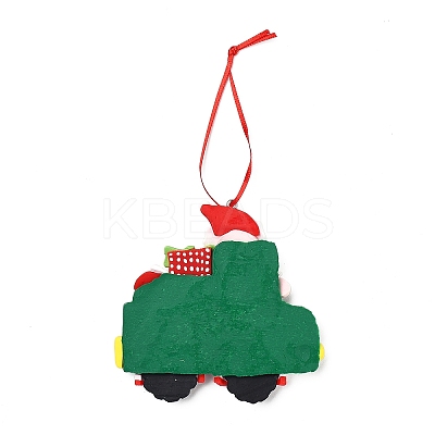 Christmas Car Handmade Polymer Clay Pendant Decorations LS-HJEW-P017-03D-1