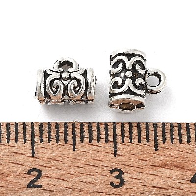 Tibetan Style Alloy Tube Bails FIND-A035-05AS-1