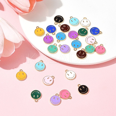 26Pcs 13 Colors Alloy Enamel Charms ENAM-FS0001-88-1