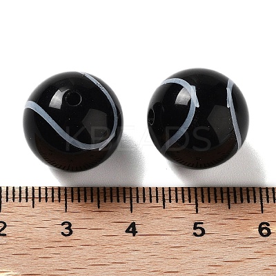 Sport Theme Opaque Resin Tennis Beads RESI-XCP0002-18-1