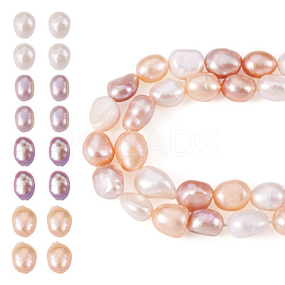 2 Strands Natural Cultured Freshwater Pearl Beads Strands PEAR-TA0001-29-1