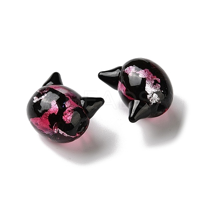 Handmade Foil Glass Beads LAMP-D005-01D-1