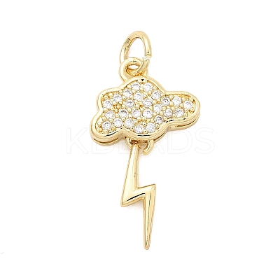 Brass Micro Pave Cubic Zirconia Pendants LS-KK-D105-04G-1