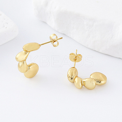 304 Stainless Steel C-Shaped Earrings for Women ZI4209-1
