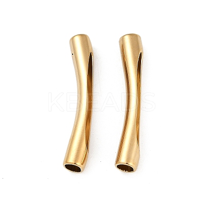 Ion Plating(IP) 202 Stainless Steel Curved Tube Beads STAS-Q336-08A-G-1