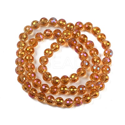 Transparent Electroplate Glass Beads Strands EGLA-N002-31-H02-1