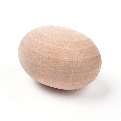 Unfinished Blank Wooden Easter Craft Eggs DIY-L061-01-1