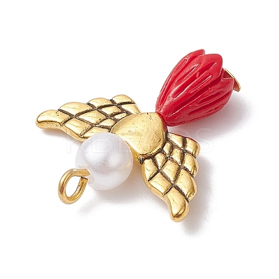 Resin Imitation Pearl Pendants PALLOY-JF02565-01-1
