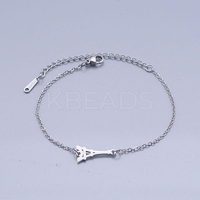 Tarnish Resistant 201 Stainless Steel Link Bracelets BJEW-T011-JN508-1-1