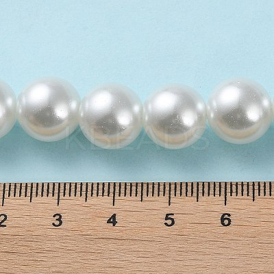 Baking Paint Pearlized Glass Pearl Round Bead Strands HY-Q003-12mm-01-1