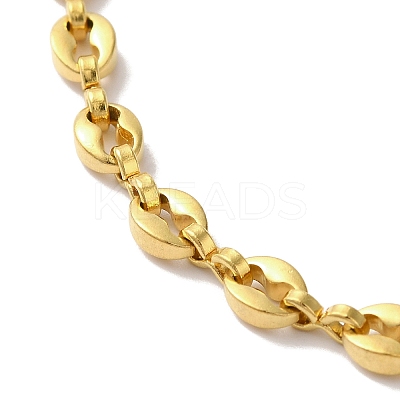 Ion Plating(IP) 304 Stainless Steel Coffee Bean Chain Bracelets for Women or Men BJEW-A019-01G-1